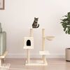 vidaXL Cat Tree Cream Engineered wood, plush, sisal Large Cat Tree