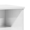 vidaXL Bedside Cabinet High gloss white Engineered wood, metal