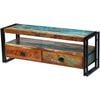 vidaXL TV Cabinet Multicolor Solid reclaimed wood, Steel Medium
