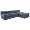 vidaXL Modular Sofa 4 pcs Indigo 27.56 x 27.56 x 22.05 in Fabric