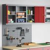 vidaXL Tool Cabinet and Pegboard Set 3 pcs Red 100 x 20 x 115 cm Steel