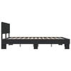 vidaXL Bed Frame Black Engineered wood and metal 63x79 in Durable
