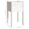 vidaXL Planter White Solid pinewood Durable Planter Square