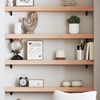 vidaXL Wall Shelf Medium brown Solid oak wood (untreated)