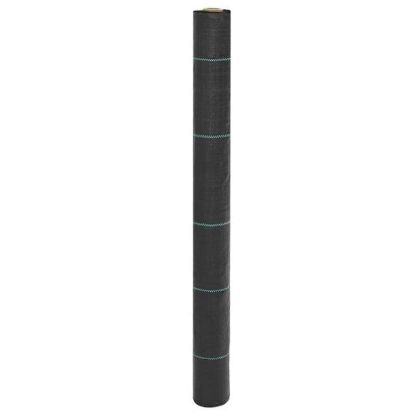 vidaXL Weed Membrane Black Polypropylene 3.3 x 492.1 in