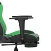 vidaXL Gaming Chair Black and Green Faux leather, metal, plywood, plastic