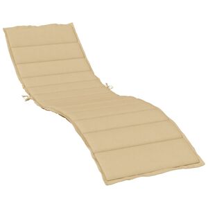 vidaXL Sun Lounger Cushion Melange beige 100% polyester
