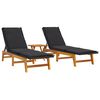 vidaXL Garden Lounge Set Black and brown PE rattan Standard