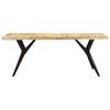 vidaXL Dining Table Natural wood and black