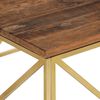 vidaXL Coffee Table Gold, Wood Stainless Steel, Solid Sleeper Wood 39.4 in
