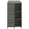 vidaXL Bar Table Grey PE Rattan, Steel 47.2 x 23.6 x 43.3 in Bar Table