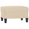 vidaXL Sofa Chair with Footstool Cream 23.6" Microfiber Fabric