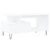 vidaXL Coffee Table White Engineered wood, metal