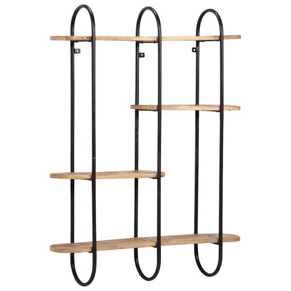 vidaXL Wall Shelf 90x20x116,5&nbsp;cm Solid Rough Wood Mango