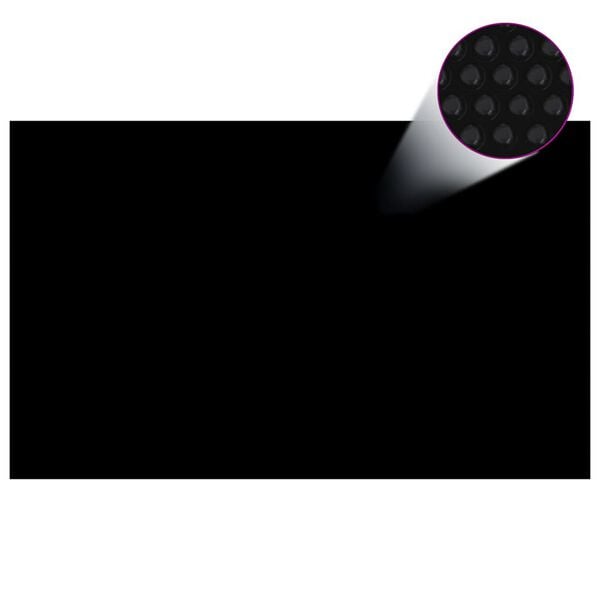 vidaXL Pool Cover Black Polyethylene 102.4 x 63.0 in