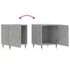 vidaXL Bedside Cabinet Set of 2 Concrete Grey Engineered Wood, Iron