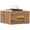 vidaXL Wall-mounted Bedside Cabinet Set of 2 Artisan oak Engineered wood