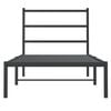 vidaXL Bed Frame Black Powder-Coated Steel Twin Modern Bed Frame