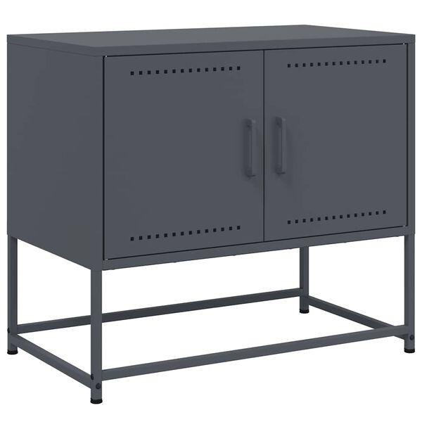 vidaXL TV Cabinet Anthracite Steel Medium TV Cabinet Rectangular