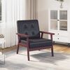 vidaXL Armchairs Black Faux leather, Wooden frame Standard Durable