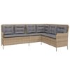 vidaXL Patio Sofa Set Beige