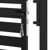 vidaXL Patio Gate Lockable Black 39.4x47.2" Aluminium