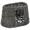 vidaXL 3 Piece Cat Basket Set with Cushions Grey 18.5x13.4x23.6" Natural Willow