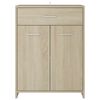vidaXL Bathroom Cabinet Sonoma Oak 23.6"x13"x31.5" Engineered Wood