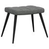 vidaXL Relaxing Chair With Stool Dark Grey 100% Polyester, Steel Regular