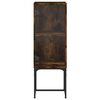 vidaXL Side Cabinet Smoked oak Engineered wood with glass and steel Medium