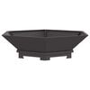 vidaXL Fire Pit Black 100 x 100 x 28 cm Cold-rolled steel