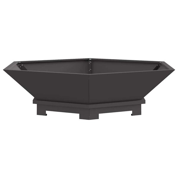 vidaXL Fire Pit Black 100 x 100 x 28 cm Cold-rolled steel