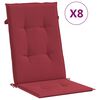 vidaXL Reclining Patio Chairs with Cushions 8 pcs Solid Wood Teak