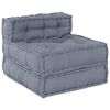 vidaXL Modular Sofa 4 pcs Grey Fabric