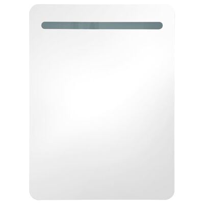 vidaXL LED Bathroom Mirror Cabinet Shining White 23.6"x4.3"x31.5"