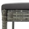 vidaXL Bar Stool Set of 4 Grey Poly rattan Counter height