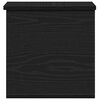 vidaXL Storage Box Black Oak 11.81 x 13.78 x 13.78 in Engineered Wood