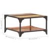 vidaXL Coffee Table Mixed color Solid reclaimed wood and iron Medium