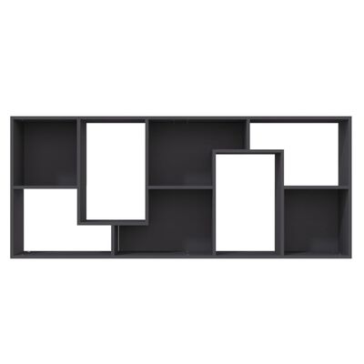 vidaXL Book Cabinet Gray 26.4"x9.4"x63.4" Engineered Wood