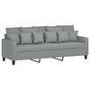vidaXL Sofa Set Light Grey Polyester, Metal, Textilene, Plywood Medium