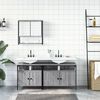 vidaXL Bathroom Furniture Set Grey sonoma