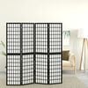 vidaXL Folding 4-Panel Room Divider Japanese Style 63.0x66.9" Black