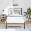 vidaXL Bed Frame Sonoma Oak Engineered wood and steel Small Single