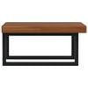 vidaXL Basin Shelf Dark brown, Black Solid oak wood, Steel 19.7 x 19.7 in