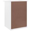 vidaXL Bedside Cabinet White Solid pine wood 16.1x13.8x21.9 in