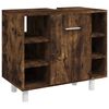 vidaXL Bathroom Furniture Set Smoked Oak Engineered Wood, Acrylic Medium