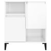vidaXL Sideboard High gloss white Engineered wood, metal