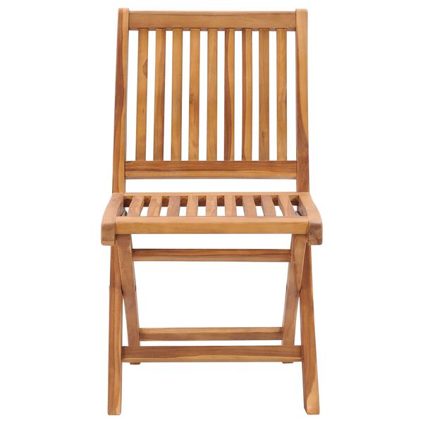 vidaXL Garden Chair Set of 2 Anthracite Solid Teak Wood Standard