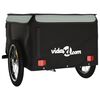 vidaXL Bike Trailer Black and Gray 99.2 lb Iron