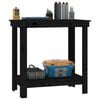 vidaXL Work Bench Black 31.5x19.7x31.5" Solid Wood Pine